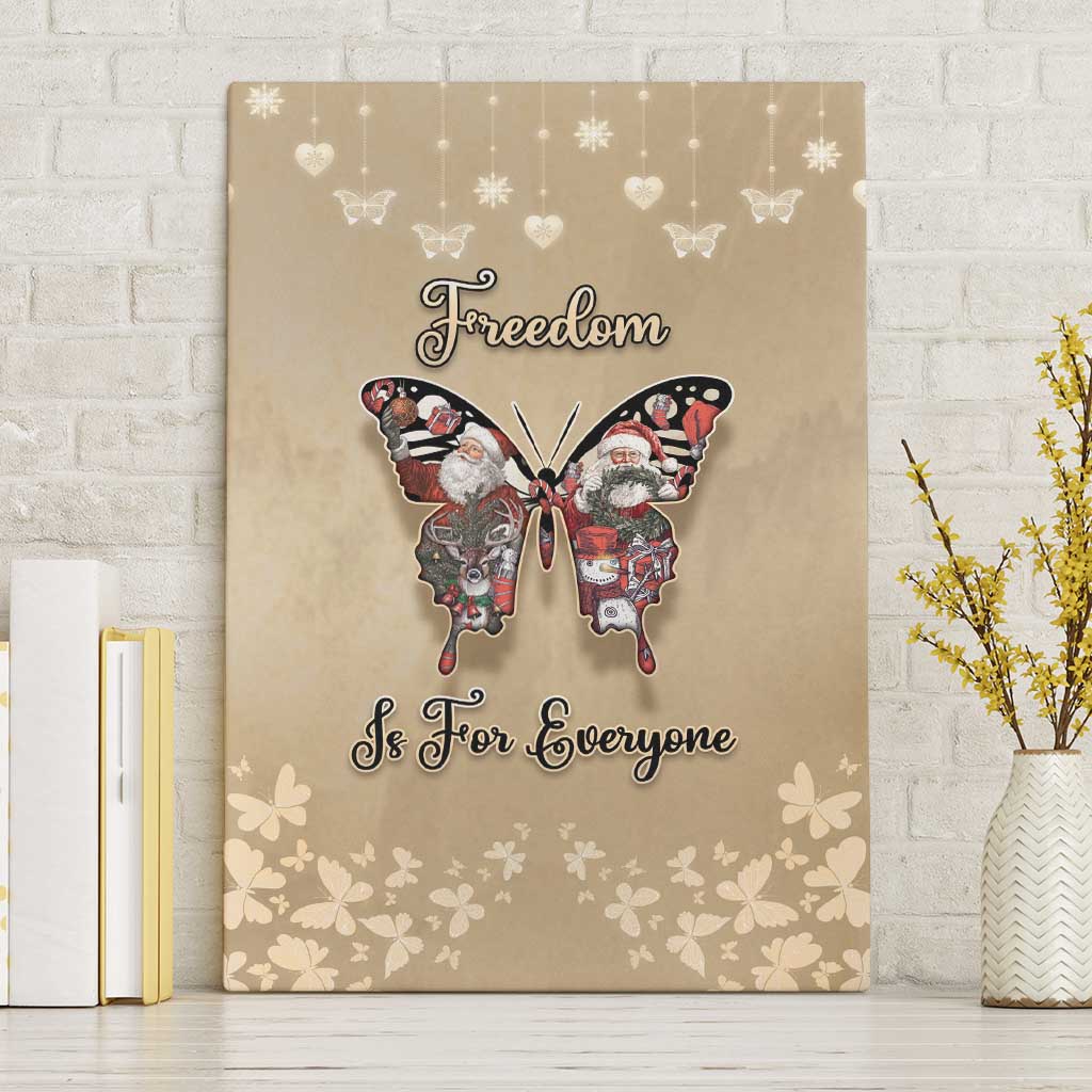 Butterfly Christmas Canvas Wall Art Freedom Is For Everyone - Wonder Print Shop