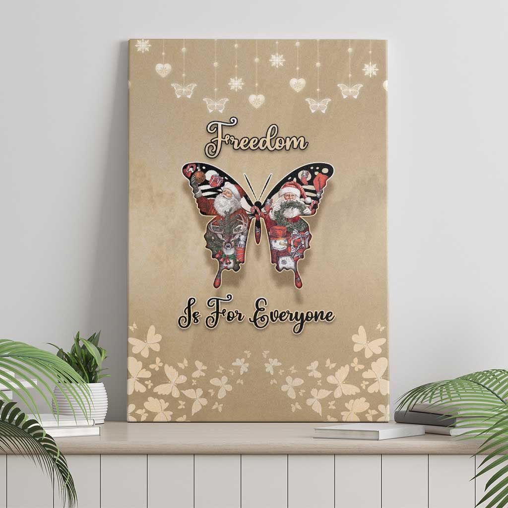 Butterfly Christmas Canvas Wall Art Freedom Is For Everyone - Wonder Print Shop