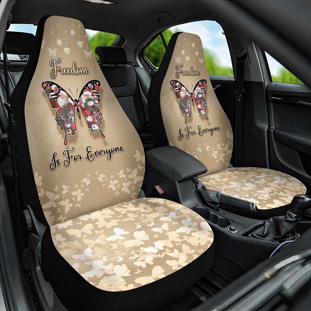 Butterfly Christmas Car Seat Cover Freedom Is For Everyone - Wonder Print Shop