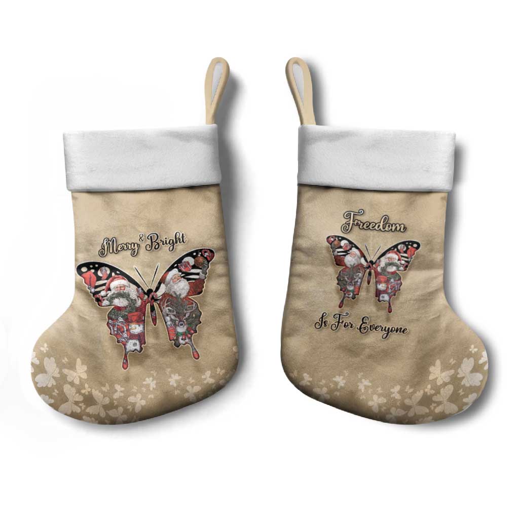 Butterfly Christmas Stocking Freedom Is For Everyone - Wonder Print Shop