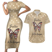 Butterfly Christmas Couples Matching Short Sleeve Bodycon Dress and Hawaiian Shirt Freedom Is For Everyone - Wonder Print Shop
