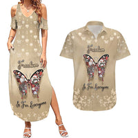 Butterfly Christmas Couples Matching Summer Maxi Dress and Hawaiian Shirt Freedom Is For Everyone - Wonder Print Shop