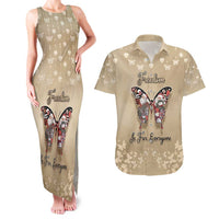 Butterfly Christmas Couples Matching Tank Maxi Dress and Hawaiian Shirt Freedom Is For Everyone - Wonder Print Shop