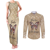 Butterfly Christmas Couples Matching Tank Maxi Dress and Long Sleeve Button Shirt Freedom Is For Everyone - Wonder Print Shop