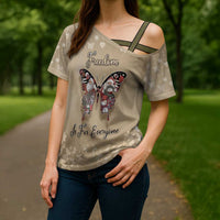 Butterfly Christmas Cross Shoulder Shirt Freedom Is For Everyone - Wonder Print Shop