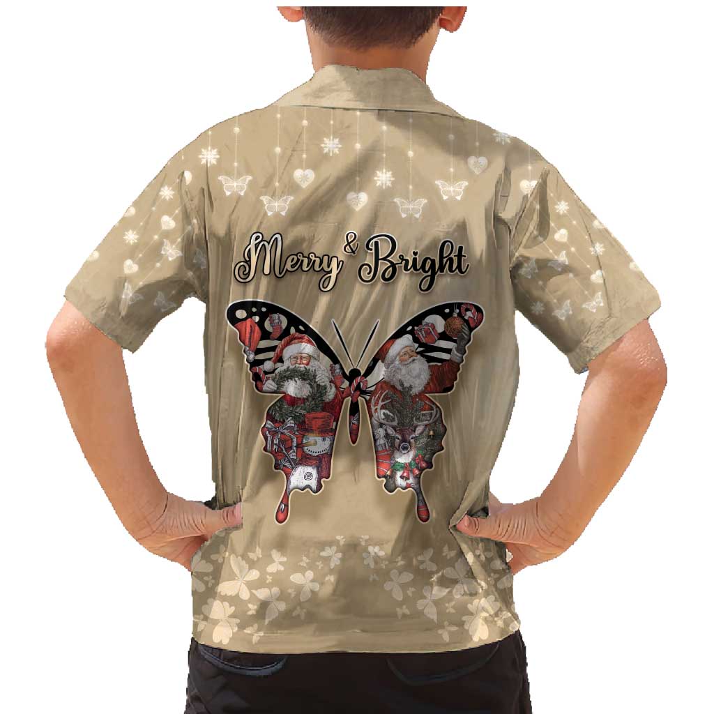 Butterfly Christmas Family Matching Mermaid Dress and Hawaiian Shirt Freedom Is For Everyone - Wonder Print Shop