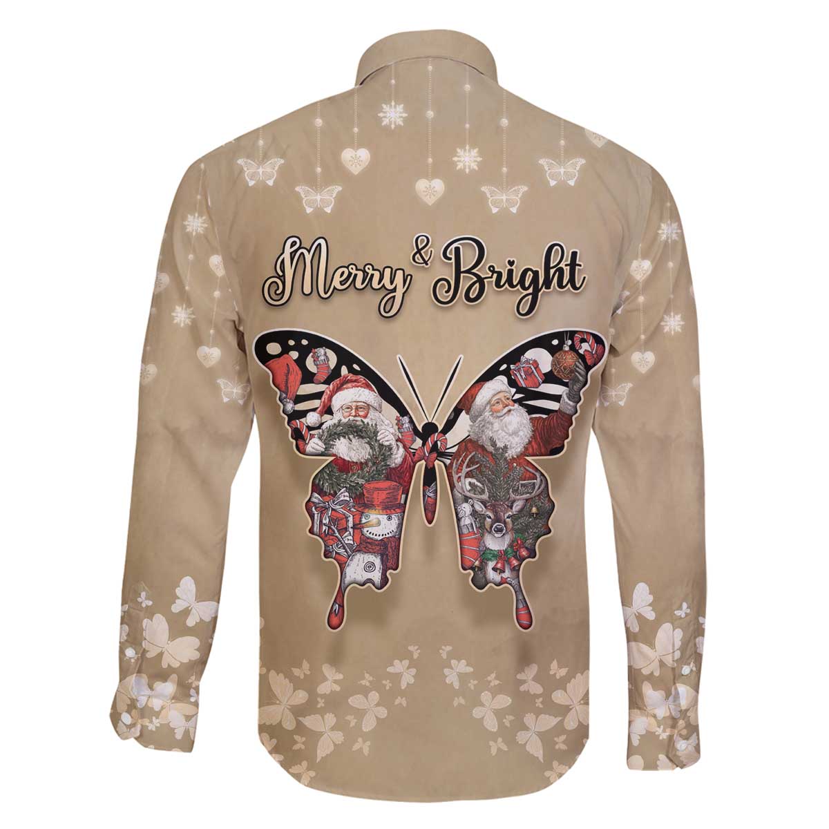 Butterfly Christmas Family Matching Off The Shoulder Long Sleeve Dress and Hawaiian Shirt Freedom Is For Everyone - Wonder Print Shop