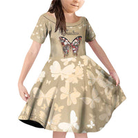 Butterfly Christmas Family Matching Off Shoulder Short Dress and Hawaiian Shirt Freedom Is For Everyone - Wonder Print Shop