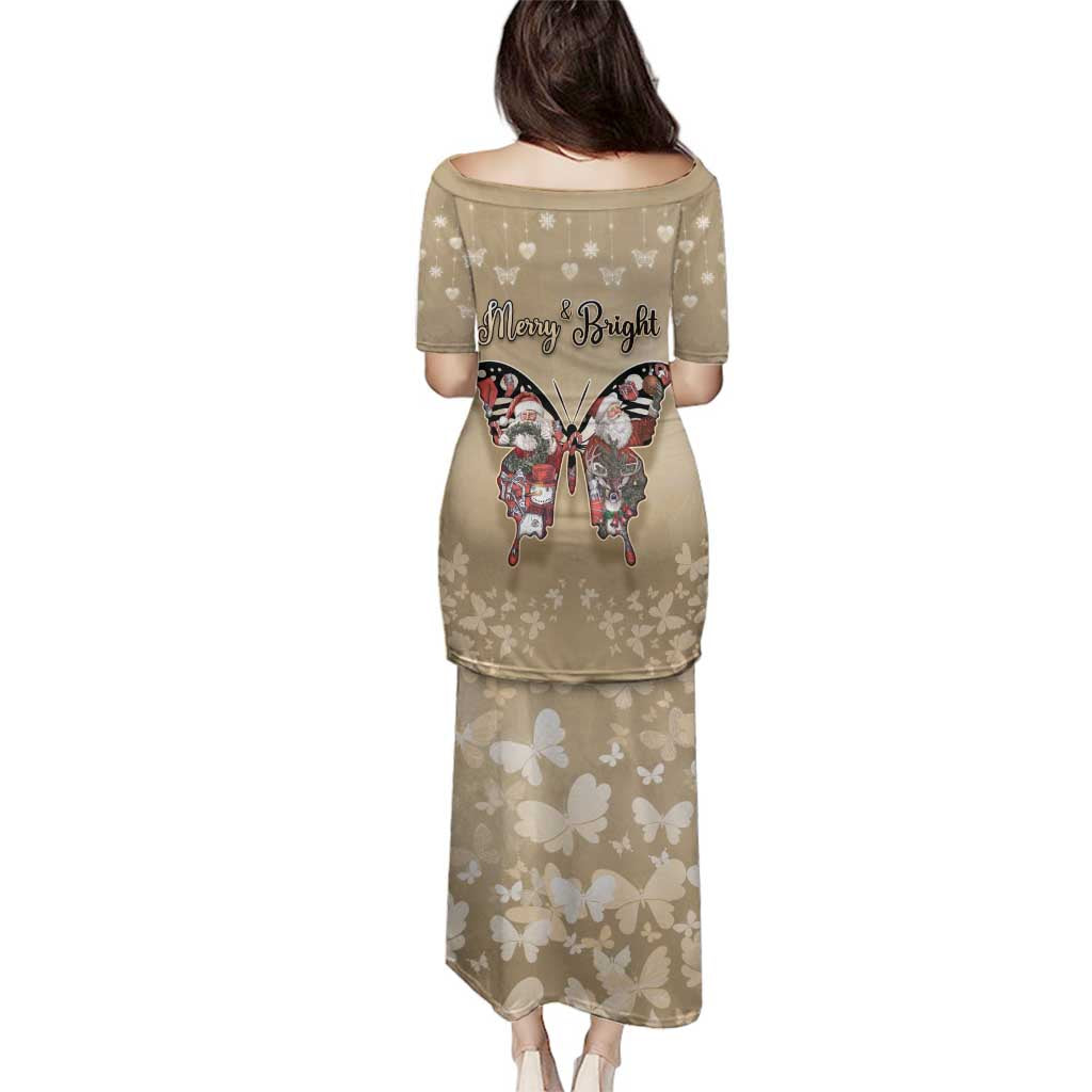 Butterfly Christmas Family Matching Puletasi and Hawaiian Shirt Freedom Is For Everyone - Wonder Print Shop