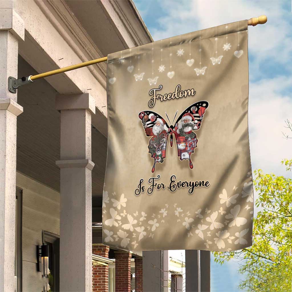 Butterfly Christmas Garden Flag Freedom Is For Everyone - Wonder Print Shop