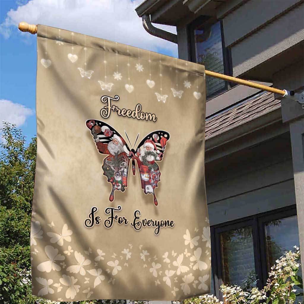 Butterfly Christmas Garden Flag Freedom Is For Everyone - Wonder Print Shop