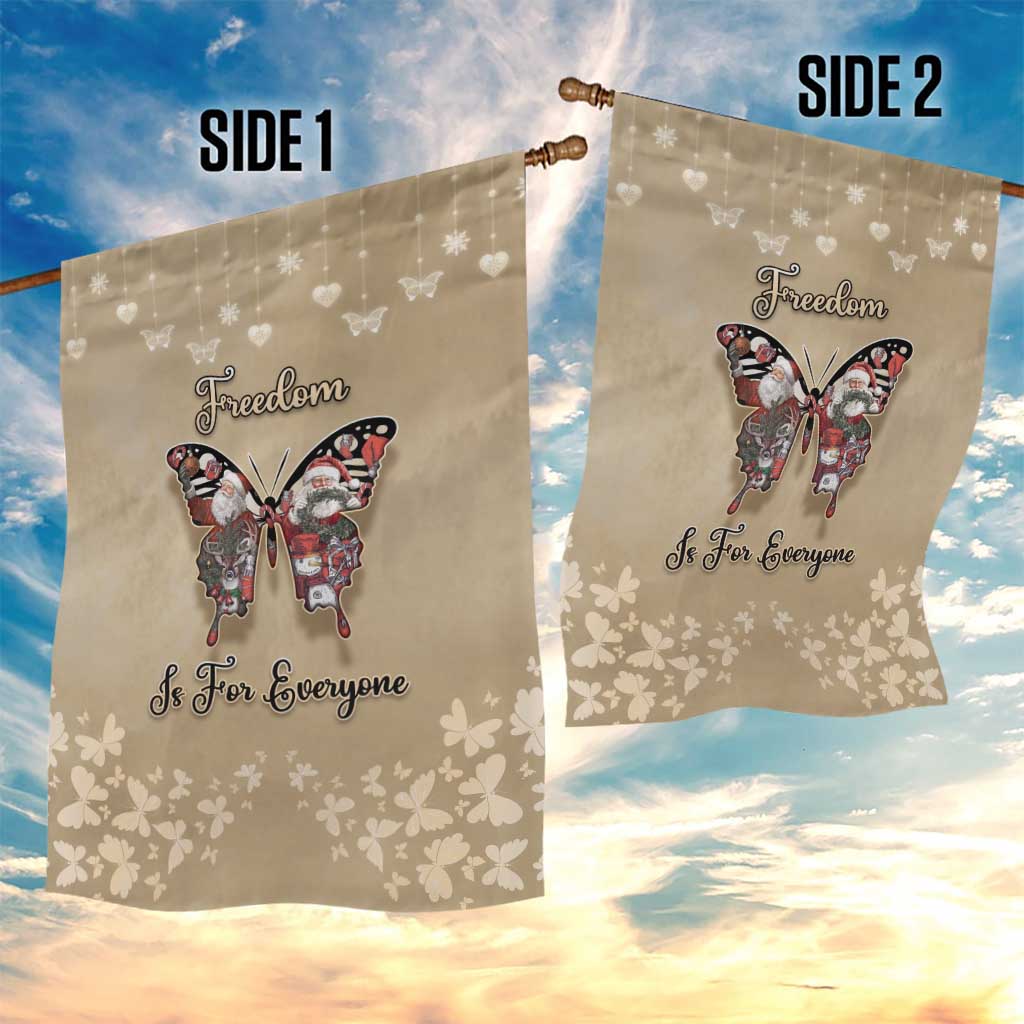 Butterfly Christmas Garden Flag Freedom Is For Everyone - Wonder Print Shop