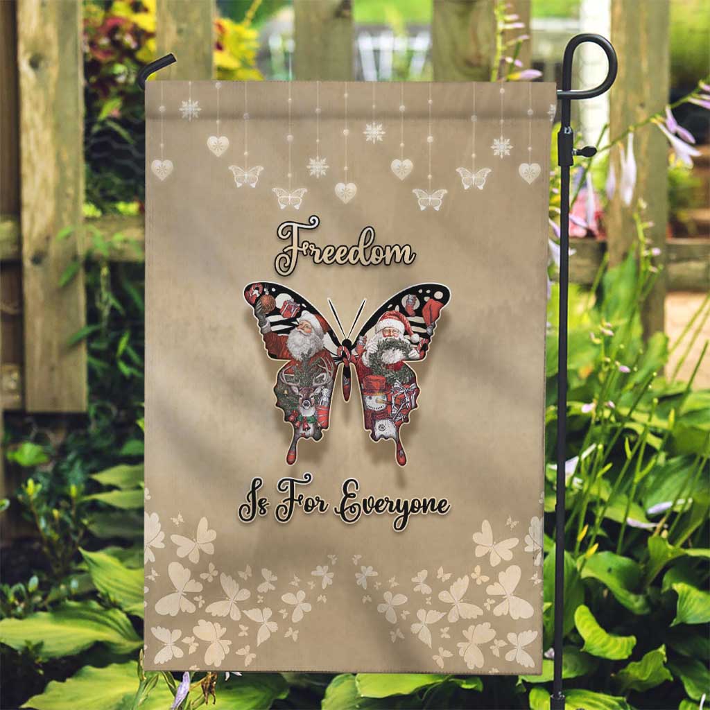 Butterfly Christmas Garden Flag Freedom Is For Everyone - Wonder Print Shop