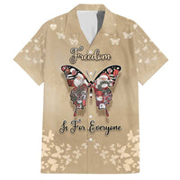 Butterfly Christmas Hawaiian Shirt Freedom Is For Everyone - Wonder Print Shop