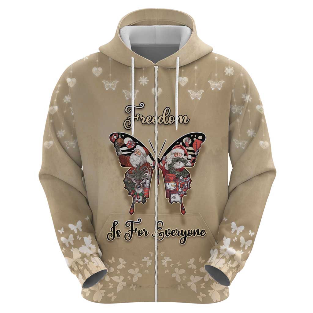 Butterfly Christmas Hoodie Freedom Is For Everyone - Wonder Print Shop