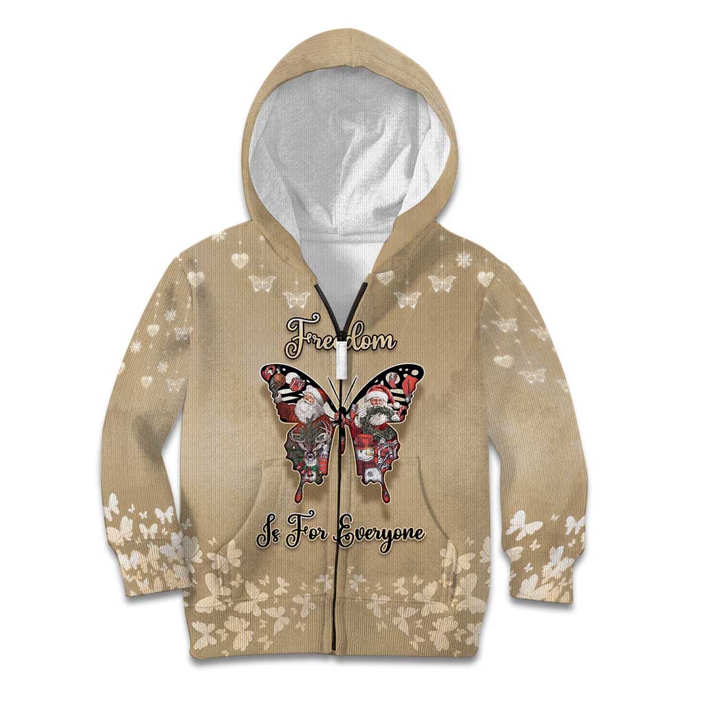 Butterfly Christmas Kid Hoodie Freedom Is For Everyone - Wonder Print Shop