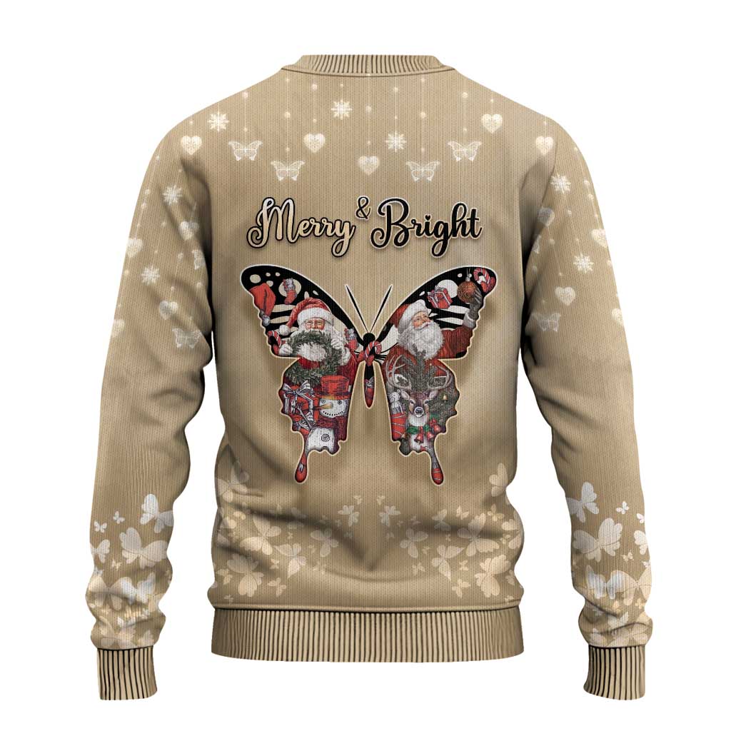 Butterfly Christmas Ugly Christmas Sweater Freedom Is For Everyone - Wonder Print Shop