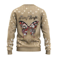 Butterfly Christmas Ugly Christmas Sweater Freedom Is For Everyone - Wonder Print Shop