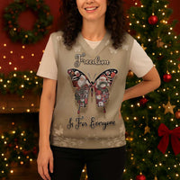 Butterfly Christmas Knitted V-Neck Vest Freedom Is For Everyone - Wonder Print Shop