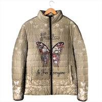 Butterfly Christmas Padded Jacket Freedom Is For Everyone - Wonder Print Shop