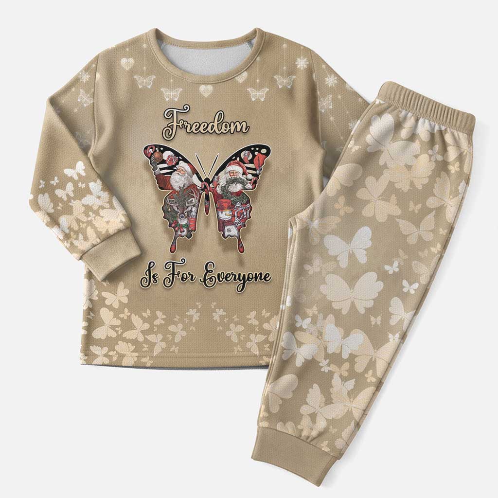 Butterfly Christmas Pajama Set Freedom Is For Everyone - Wonder Print Shop