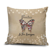 Butterfly Christmas Pillow Cover Freedom Is For Everyone - Wonder Print Shop