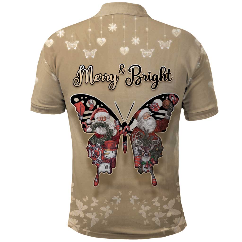 Butterfly Christmas Polo Shirt Freedom Is For Everyone - Wonder Print Shop