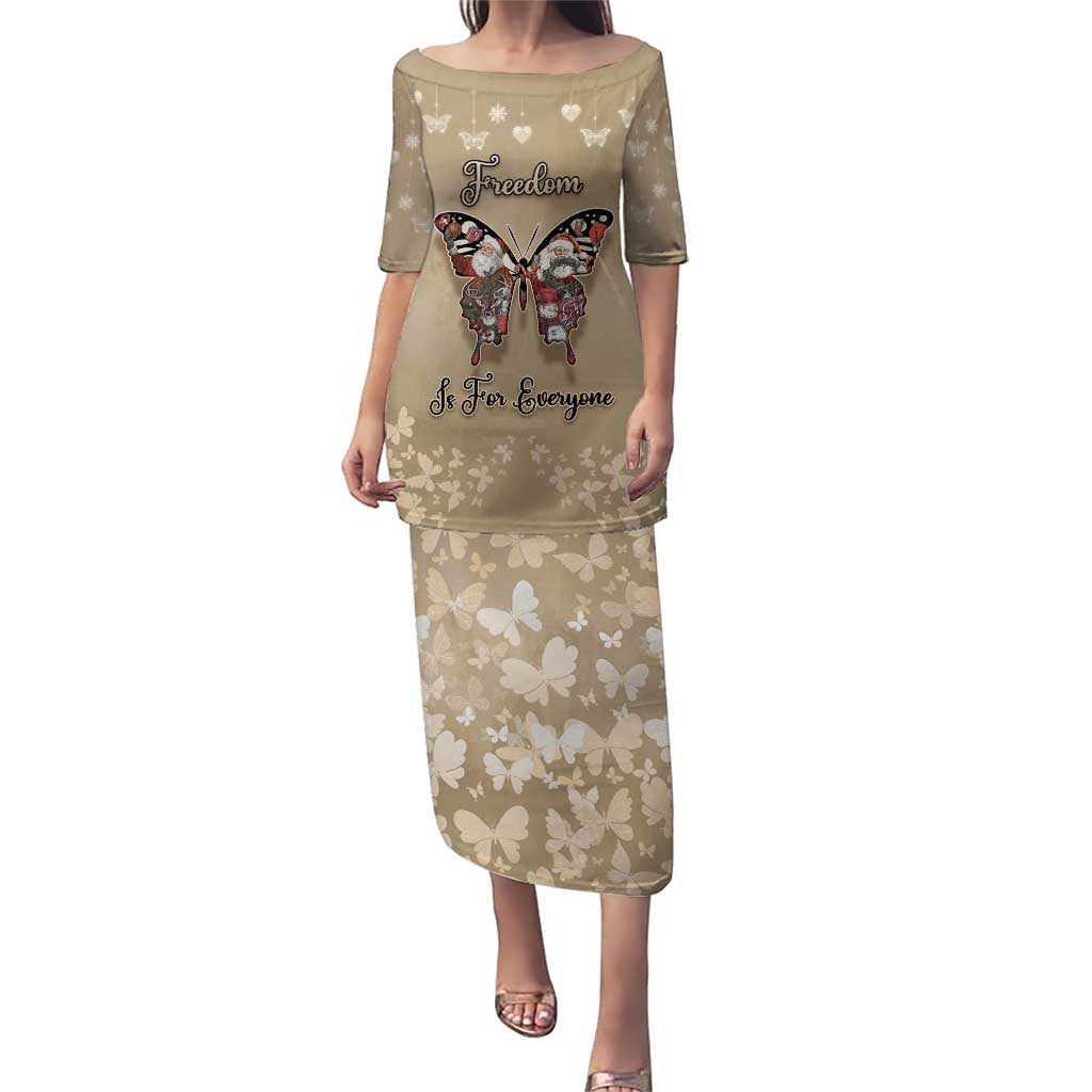 Butterfly Christmas Puletasi Freedom Is For Everyone - Wonder Print Shop
