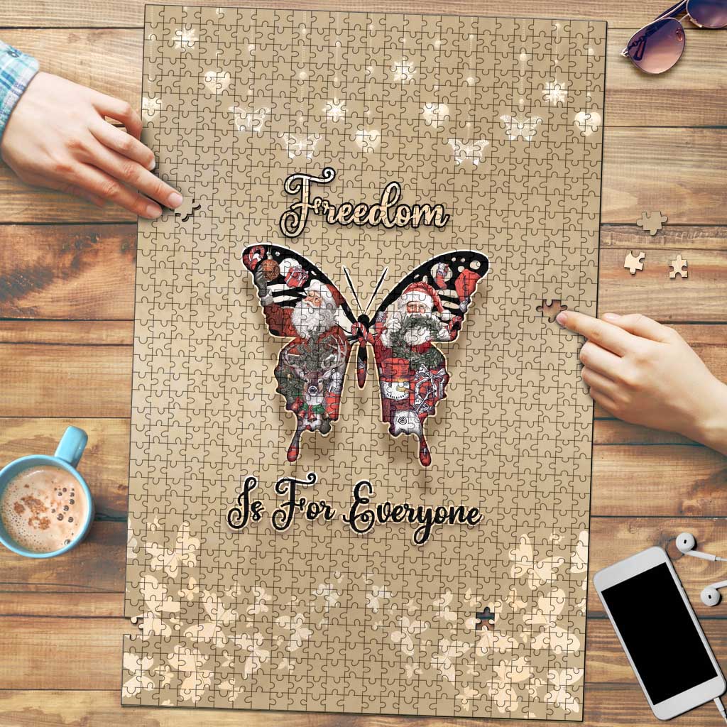 Butterfly Christmas Puzzle Freedom Is For Everyone - Wonder Print Shop
