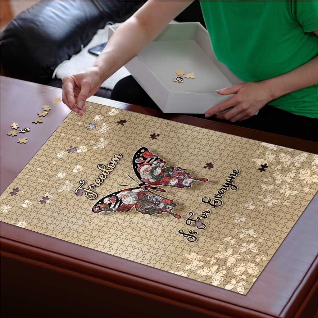 Butterfly Christmas Puzzle Freedom Is For Everyone - Wonder Print Shop