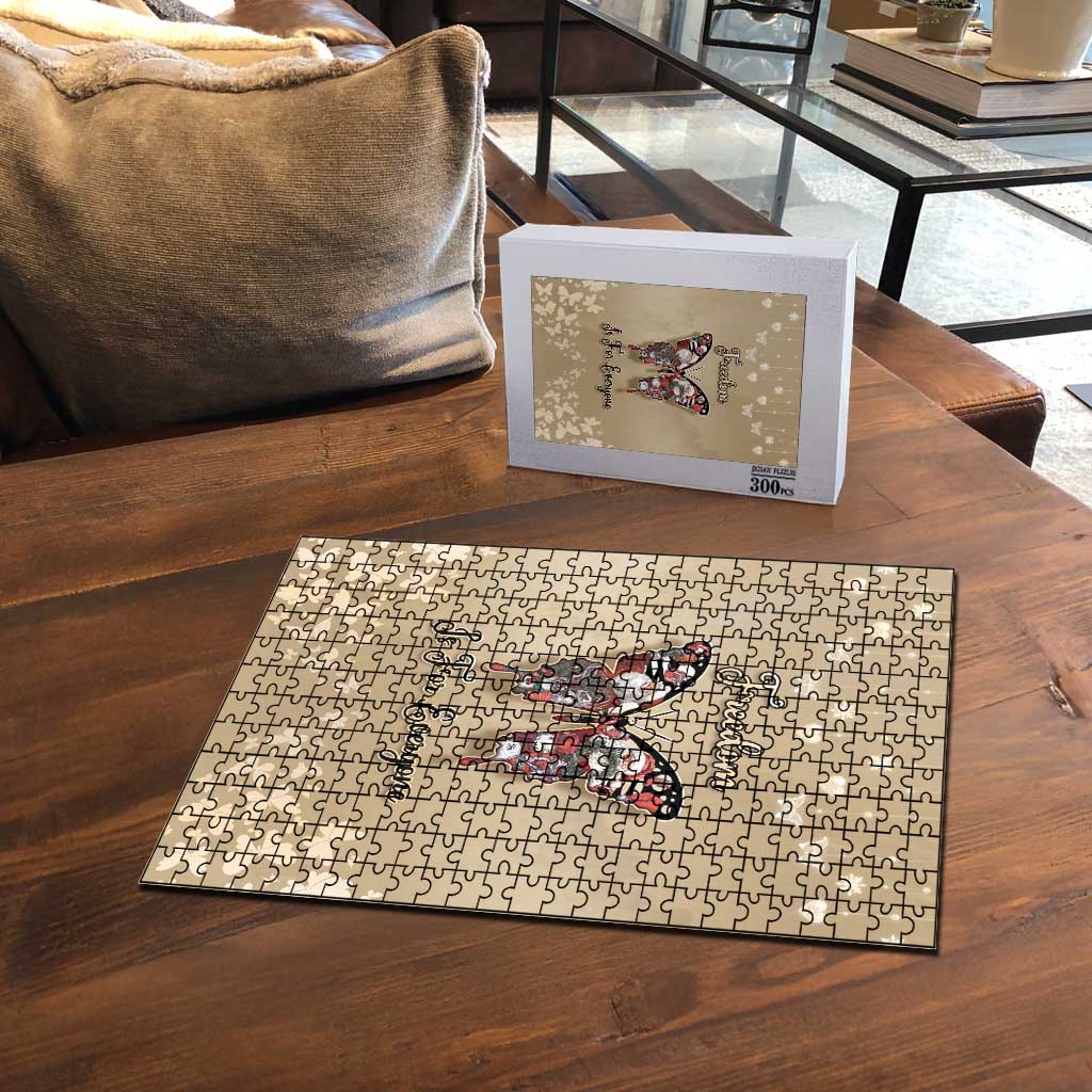 Butterfly Christmas Puzzle Freedom Is For Everyone - Wonder Print Shop