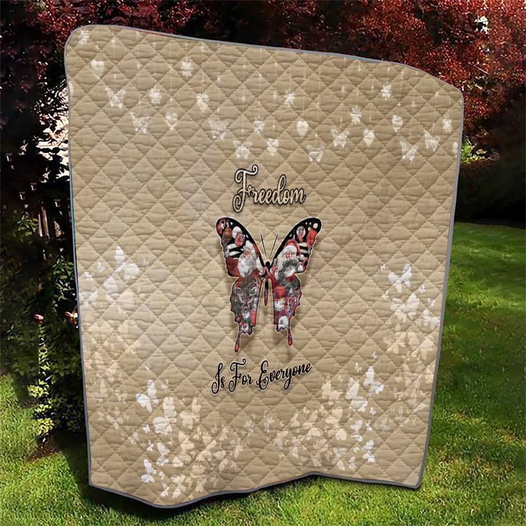 Butterfly Christmas Quilt Freedom Is For Everyone - Wonder Print Shop