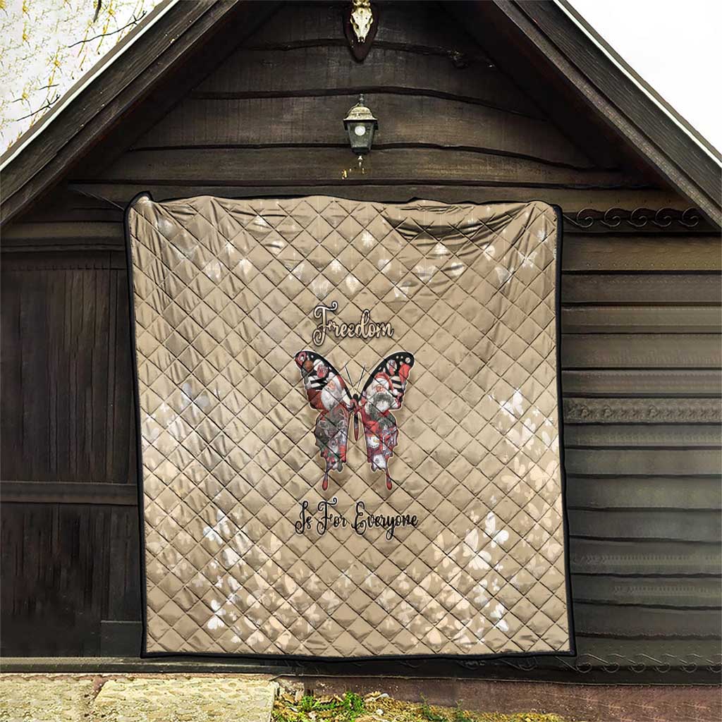 Butterfly Christmas Quilt Freedom Is For Everyone - Wonder Print Shop