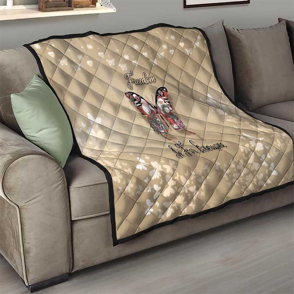 Butterfly Christmas Quilt Freedom Is For Everyone - Wonder Print Shop