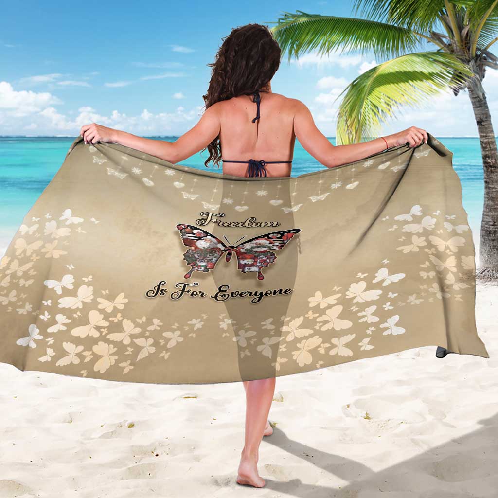 Butterfly Christmas Sarong Freedom Is For Everyone - Wonder Print Shop