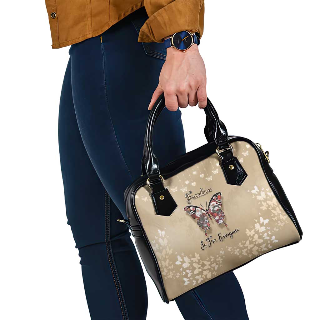 Butterfly Christmas Shoulder Handbag Freedom Is For Everyone - Wonder Print Shop