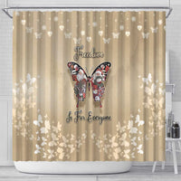 Butterfly Christmas Shower Curtain Freedom Is For Everyone - Wonder Print Shop