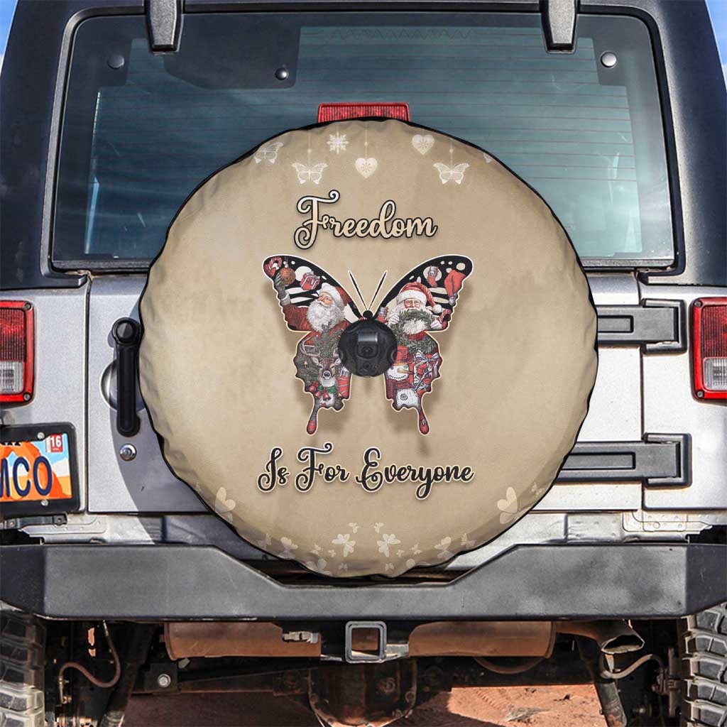 Butterfly Christmas Spare Tire Cover Freedom Is For Everyone - Wonder Print Shop