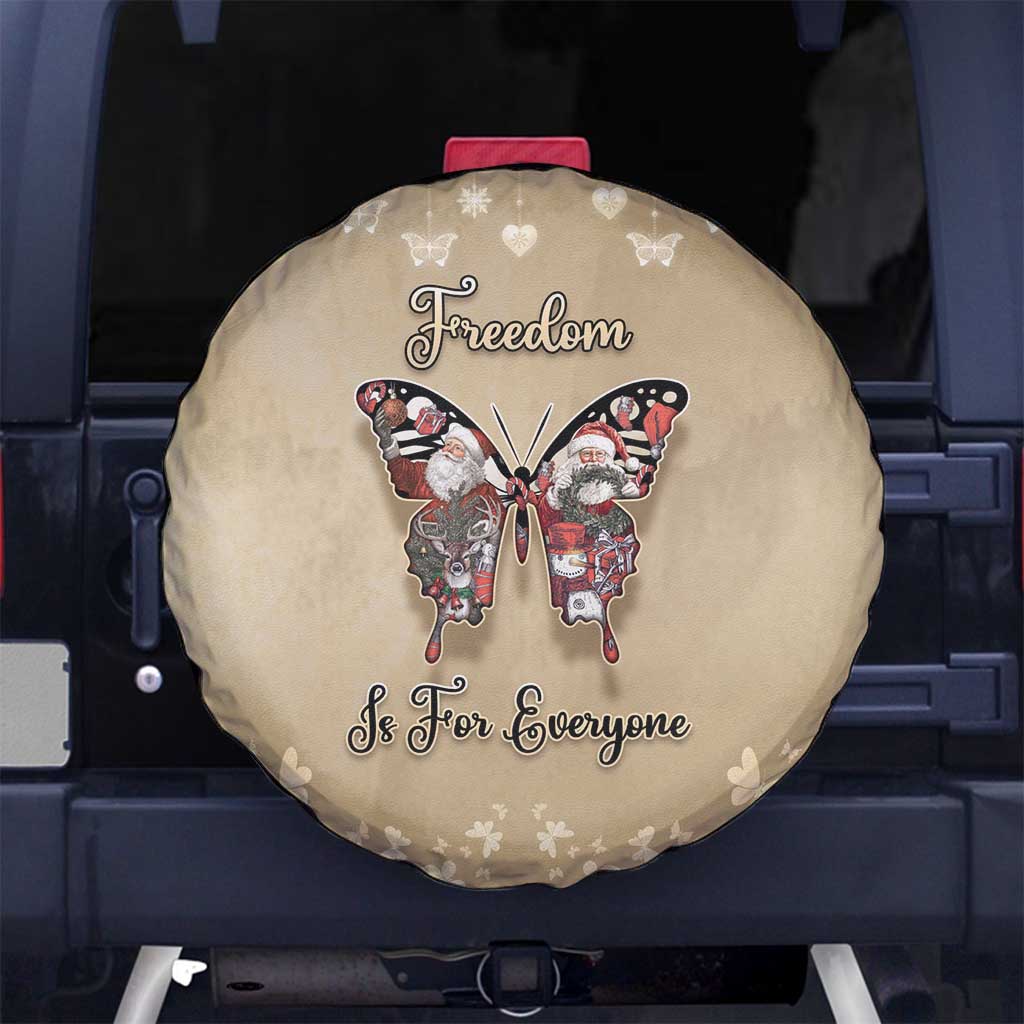 Butterfly Christmas Spare Tire Cover Freedom Is For Everyone - Wonder Print Shop