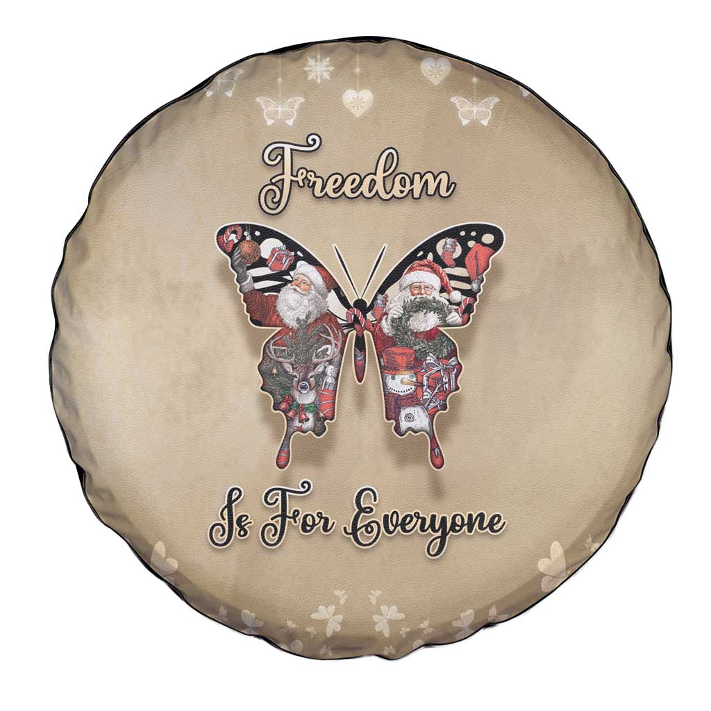 Butterfly Christmas Spare Tire Cover Freedom Is For Everyone - Wonder Print Shop