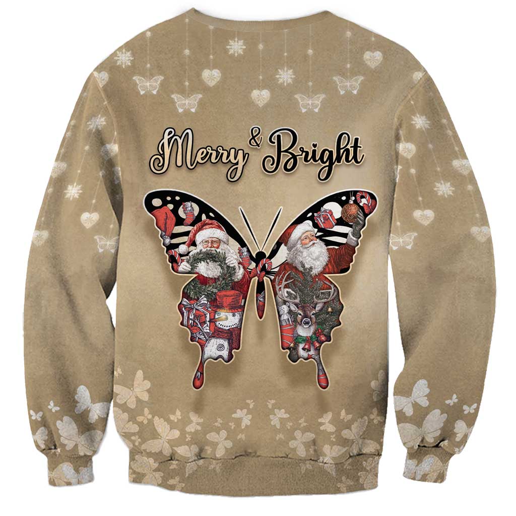 Butterfly Christmas Sweatshirt Freedom Is For Everyone - Wonder Print Shop