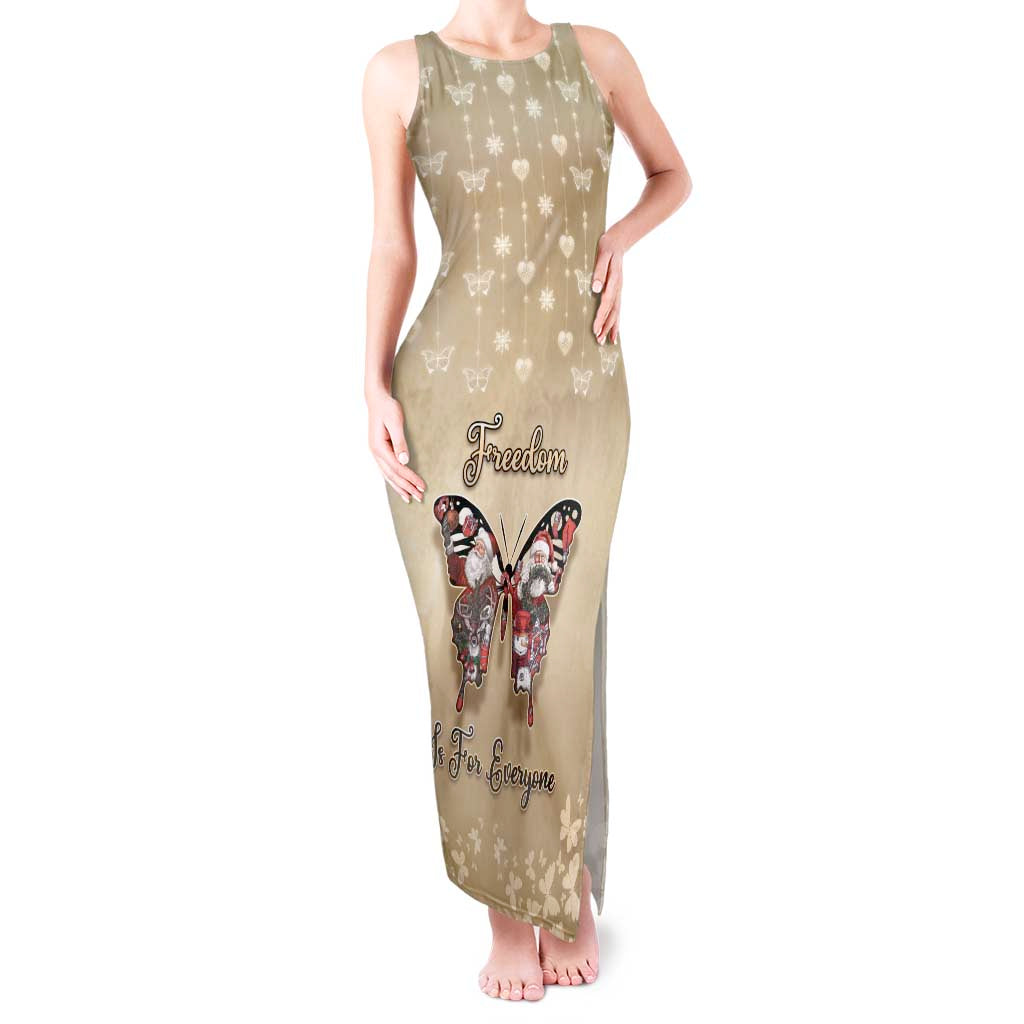 Butterfly Christmas Tank Maxi Dress Freedom Is For Everyone - Wonder Print Shop