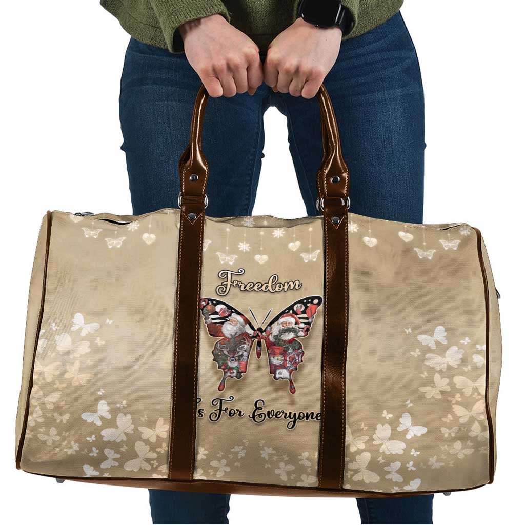 Butterfly Christmas Travel Bag Freedom Is For Everyone - Wonder Print Shop