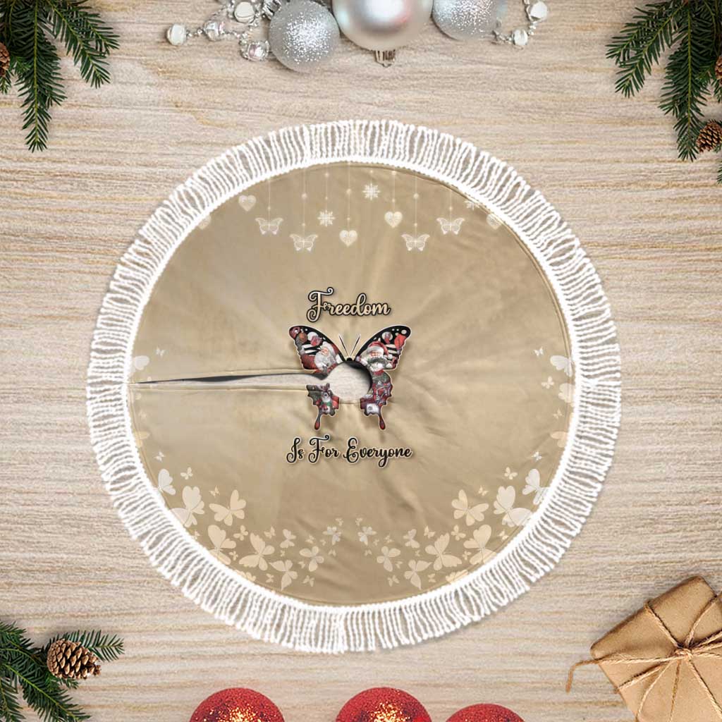 Butterfly Christmas Tree Skirt Freedom Is For Everyone - Wonder Print Shop