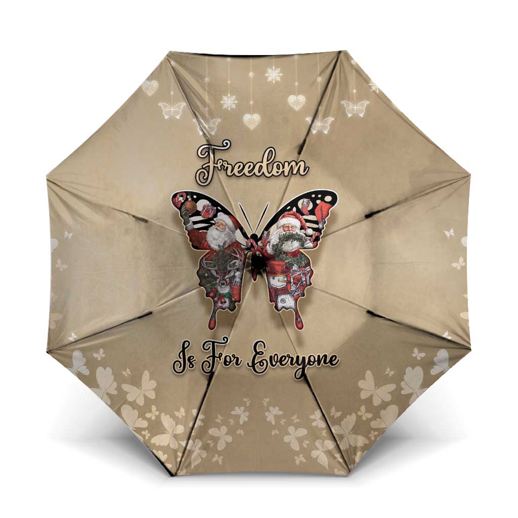 Butterfly Christmas Umbrella Freedom Is For Everyone - Wonder Print Shop