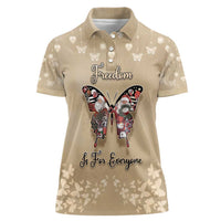 Butterfly Christmas Women Polo Shirt Freedom Is For Everyone - Wonder Print Shop