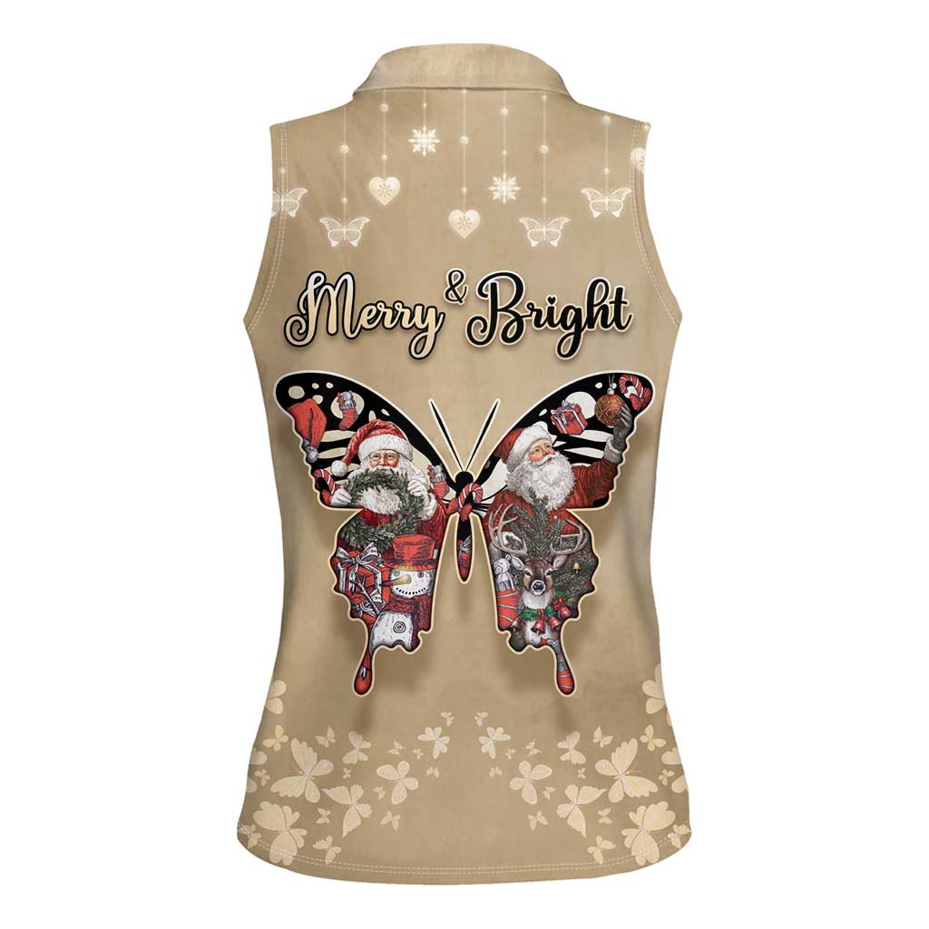 Butterfly Christmas Women Sleeveless Polo Shirt Freedom Is For Everyone - Wonder Print Shop
