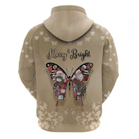 Butterfly Christmas Zip Hoodie Freedom Is For Everyone - Wonder Print Shop
