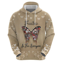 Butterfly Christmas Zip Hoodie Freedom Is For Everyone - Wonder Print Shop