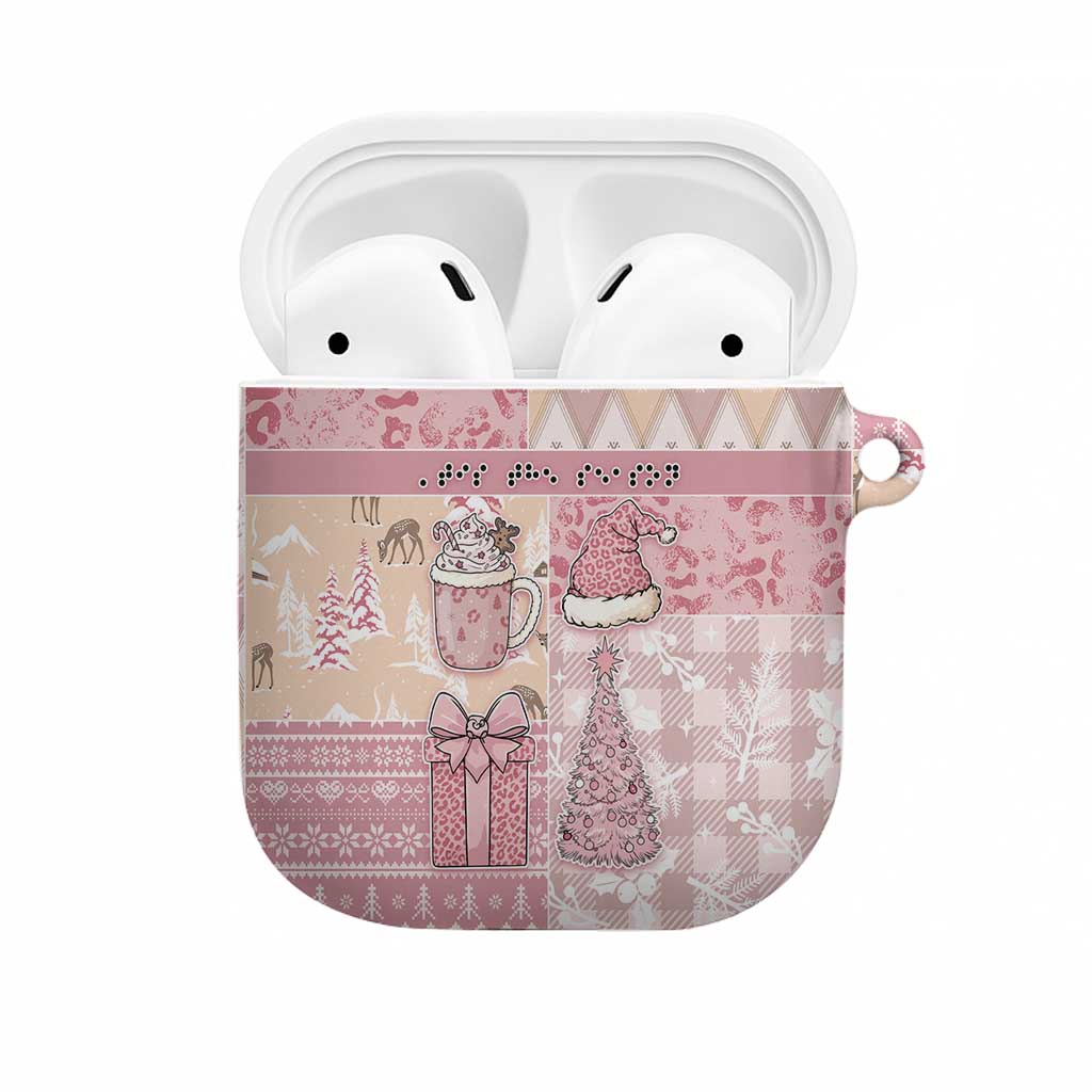 Braille Christmas AirPods Case Tis The Season Patchwork Style - Wonder Print Shop